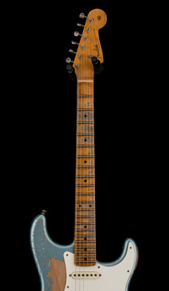 Used Fender Custom Shop Limited Edition Red Hot Stratocaster Super Heavy Relic - Super Faded Aged Lake Placid Blue (2023) #65181 with Original Hard Case