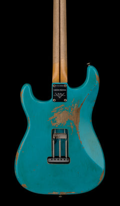 Used Fender Custom Shop LTD El Diablo Stratocaster Heavy Relic (2016) - Faded Taos Turquoise #28866 with Original Hard Case