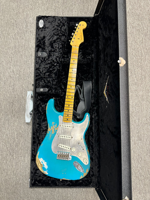 Used Fender Custom Shop LTD El Diablo Stratocaster Heavy Relic (2016) - Faded Taos Turquoise #28866 with Original Hard Case
