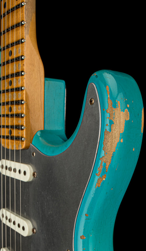 Used Fender Custom Shop LTD El Diablo Stratocaster Heavy Relic (2016) - Faded Taos Turquoise #28866 with Original Hard Case