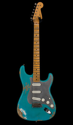 Used Fender Custom Shop LTD El Diablo Stratocaster Heavy Relic (2016) - Faded Taos Turquoise #28866 with Original Hard Case