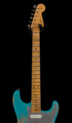 Used Fender Custom Shop LTD El Diablo Stratocaster Heavy Relic (2016) - Faded Taos Turquoise #28866 with Original Hard Case