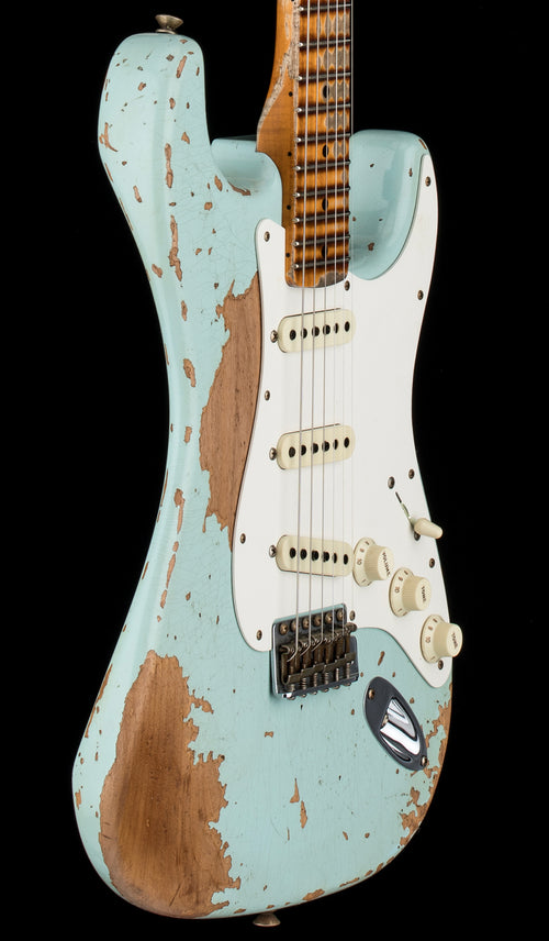 Fender Custom Shop Limited Edition Red Hot Strat Super Heavy Relic - Super Faded Aged Daphne Blue #69382