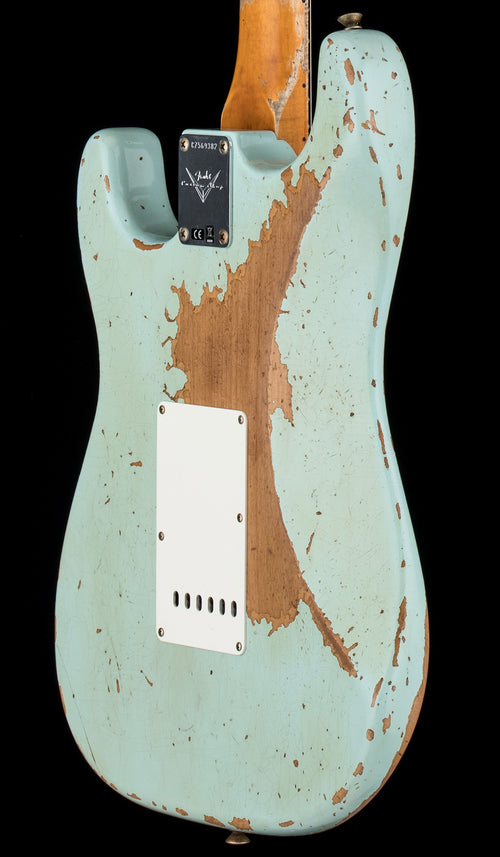 Fender Custom Shop Limited Edition Red Hot Strat Super Heavy Relic - Super Faded Aged Daphne Blue #69382