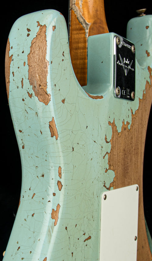 Fender Custom Shop Limited Edition Red Hot Strat Super Heavy Relic - Super Faded Aged Daphne Blue #69382