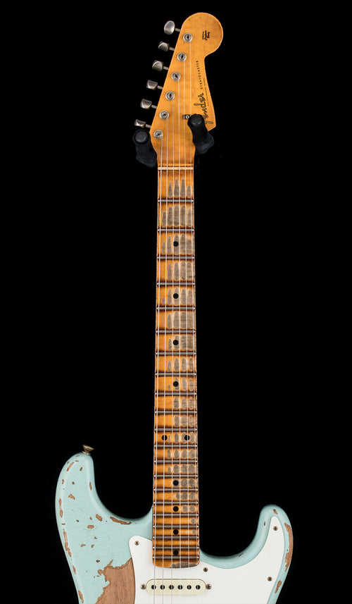 Fender Custom Shop Limited Edition Red Hot Strat Super Heavy Relic - Super Faded Aged Daphne Blue #69382