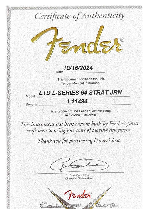 Fender Custom Shop Limited Edition L-Series '64 Stratocaster Journeyman Relic - Aged Sonic Blue #11494