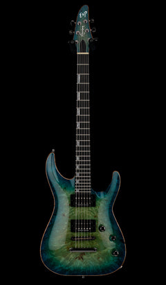 ESP Custom Shop Horizon Custom NT Burl - Blue Green Burst #30242