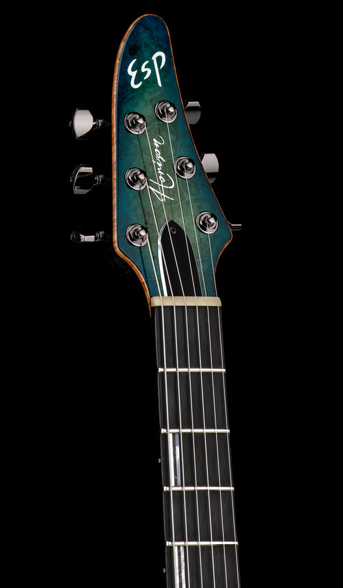 ESP Custom Shop Horizon Custom NT Burl - Blue Green Burst #30242