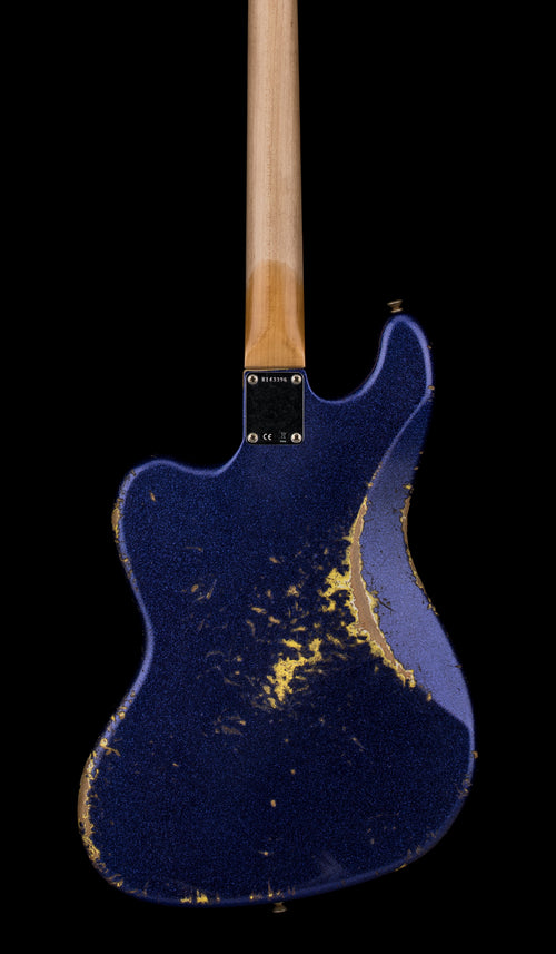 Fender Custom Shop Bass VI Heavy Relic - Purple Sparkle/Graffiti Yellow #43396