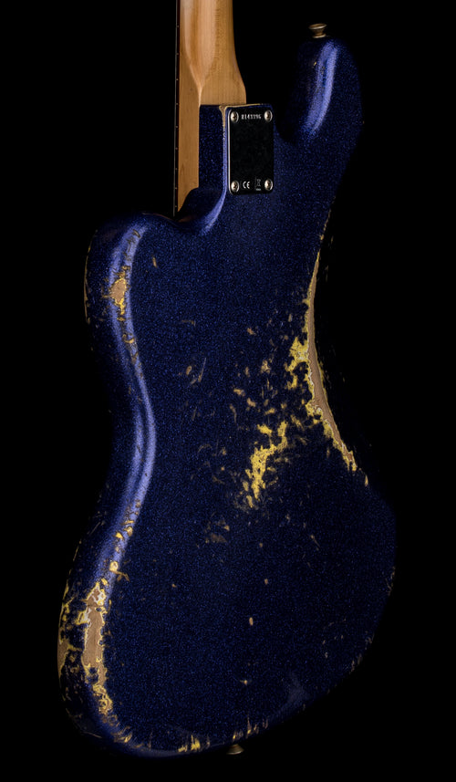 Fender Custom Shop Bass VI Heavy Relic - Purple Sparkle/Graffiti Yellow #43396