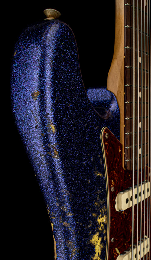 Fender Custom Shop Bass VI Heavy Relic - Purple Sparkle/Graffiti Yellow #43396