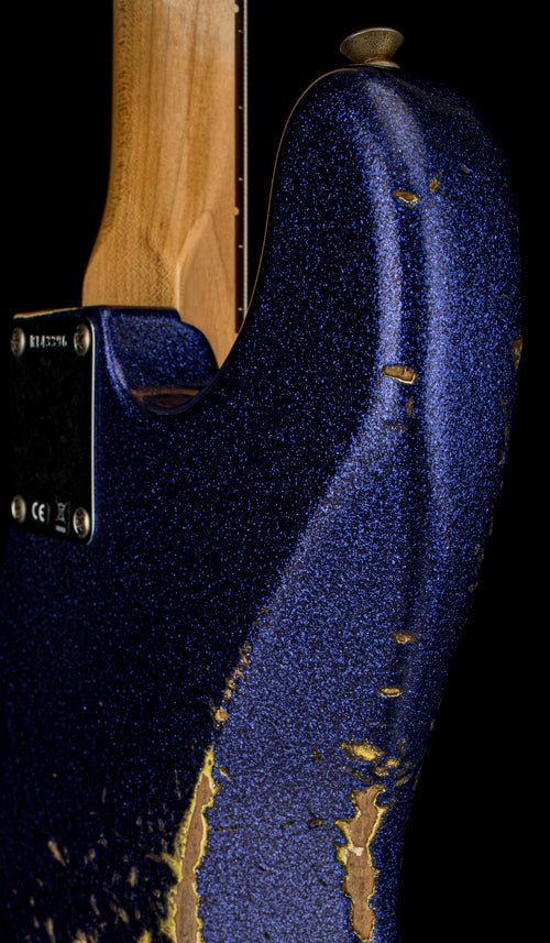 Fender Custom Shop Bass VI Heavy Relic - Purple Sparkle/Graffiti Yellow #43396