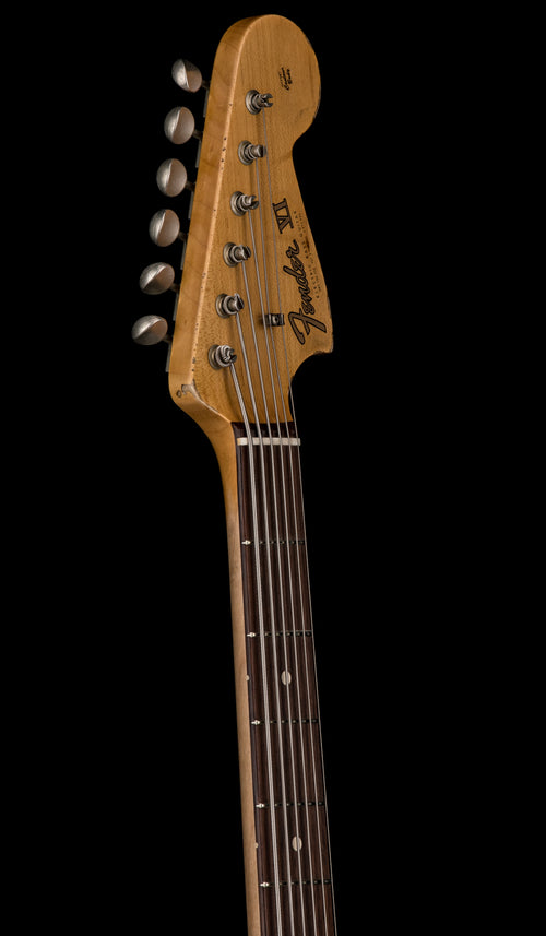 Fender Custom Shop Bass VI Heavy Relic - Purple Sparkle/Graffiti Yellow #43396
