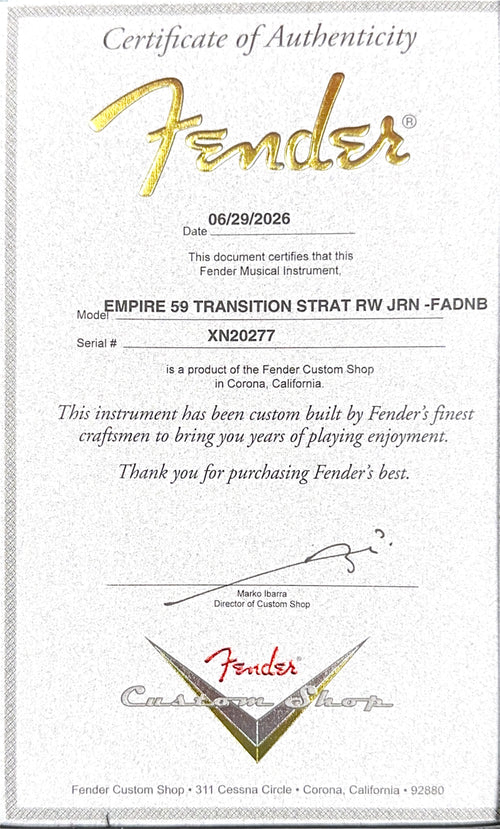 Fender Custom Shop Empire '59 Transition Stratocaster Journeyman Relic - Faded Aged Daphne Blue #20277