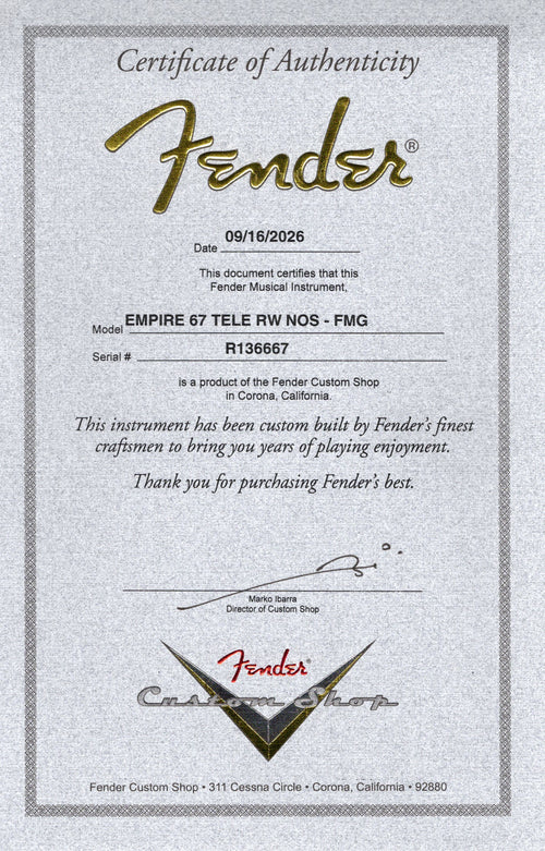 Fender Custom Shop Empire '67 Telecaster NOS - Firemist Gold #36667