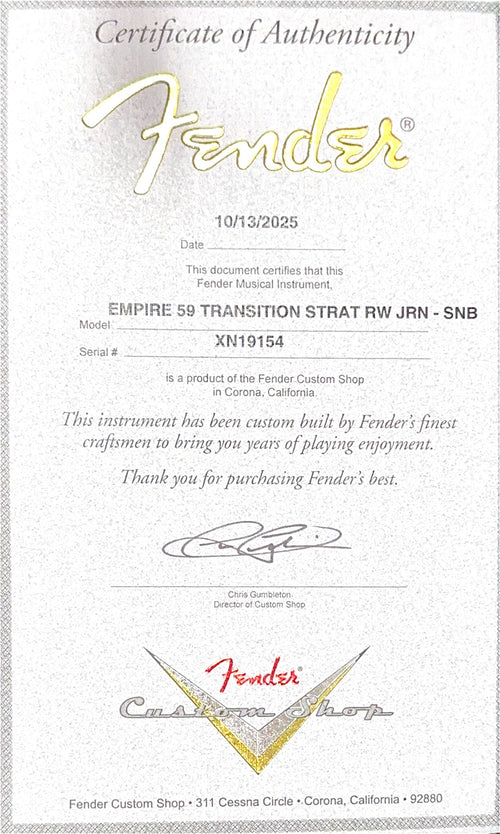 Fender Custom Shop Empire 59 Transition Stratocaster Journeyman Relic - Sonic Blue #19154