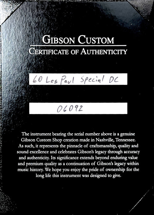 Gibson Custom Shop 1960 Les Paul Special DC Reissue VOS - TV Yellow #06092