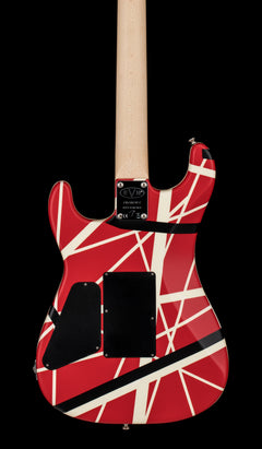 Used EVH Striped Series 5150 (2019) - Red with Black and White Stripes #01417