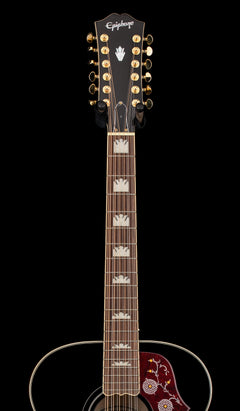 Used Epiphone Limited Edition GC Exclusive J-200 12-String (2021) - Vintage Sunburst #11219 with Hard Case