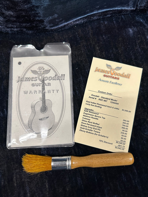 Used Goodall Custom Standard AAA Rosewood/Engleman Spruce (1994) #RSC667 with Original Hard Case