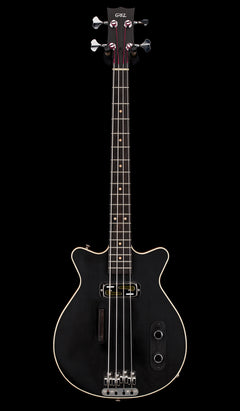 Used Grez Guitars Custom Mendocino Short Scale Bass - Satin Black #1805 with Original Gig Bag