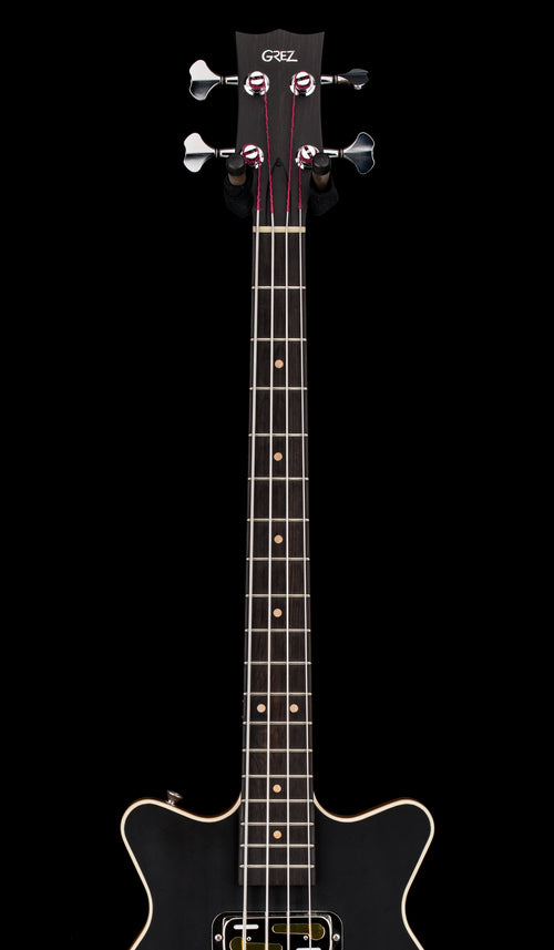 Used Grez Guitars Custom Mendocino Short Scale Bass - Satin Black #1805 with Original Gig Bag