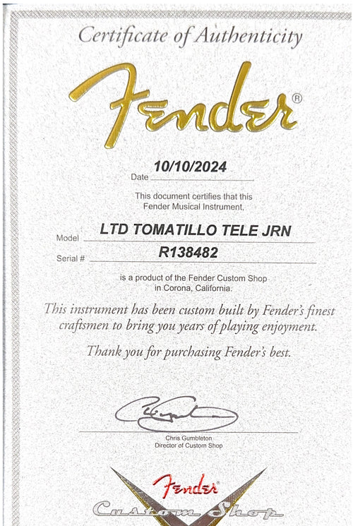 Fender Custom Shop Limited Edition Tomatillo Tele Journeyman Relic - Natural Blonde #38482