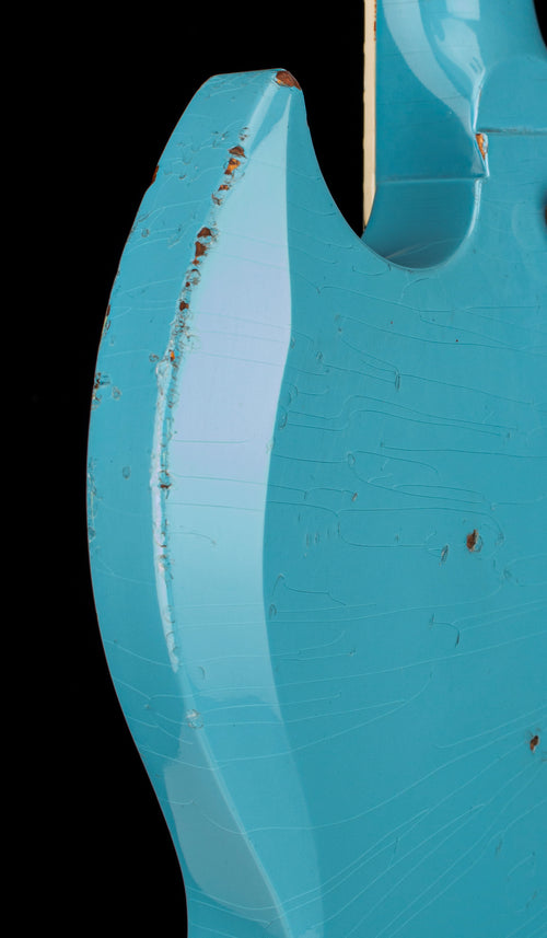 Gibson Custom Shop M2M 1961 SG Standard Striped Murphy Lab Heavy Aged - Maui Blue #00781