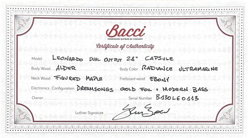 Bacci Leonardo Officina Capsule - Ultramarine Radiance #60113 (NAMM 2026)