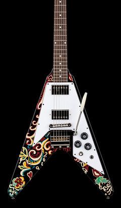 Epiphone Jimi Hendrix Signature "Love Drops" Flying V - Ebony #20514