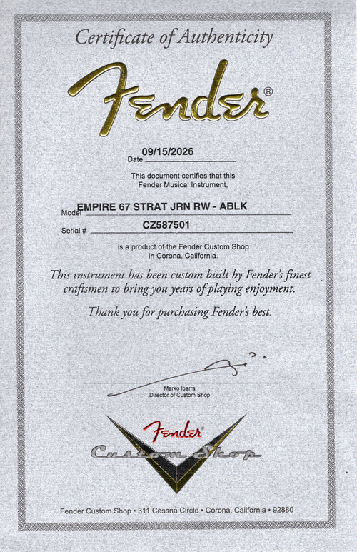 Fender Custom Shop Empire '67 Stratocaster Journeyman Relic - Aged Black #87501