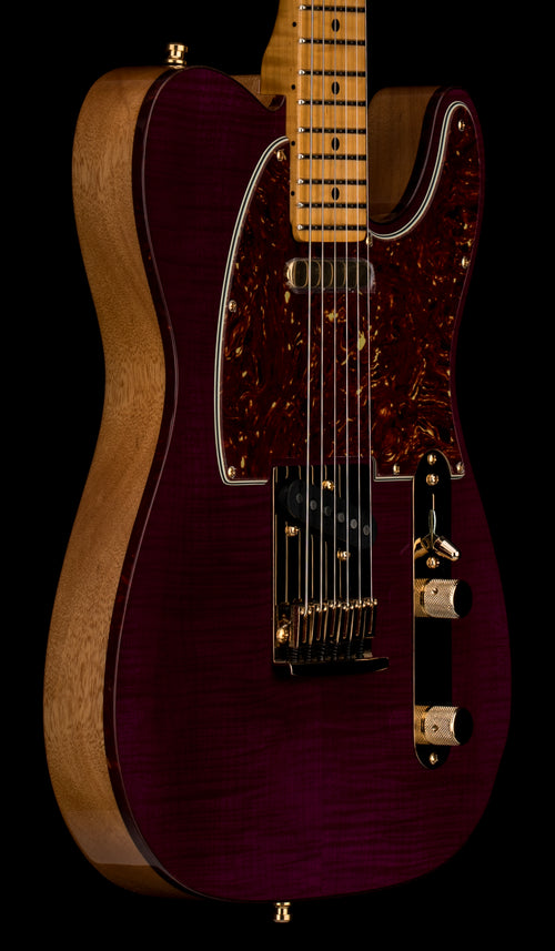 Fender Custom Shop Custom Deluxe Flame Maple Telecaster NOS - Purple Transparent #89913