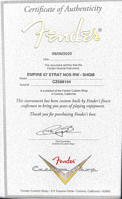 Fender Custom Shop Empire 67 Stratocaster NOS - Sherwood Green Metallic #88194