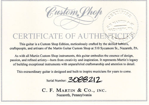 Martin Custom Shop D-28 Style Sinker Redwood/Pale Moon Ebony #88212 (Empire Music Spec)