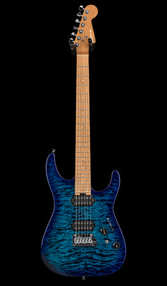 Used Charvel Pro-Mod DK24 HH 2PT CM QM (2020) - Chlorine Burst #03496 with Hard Case