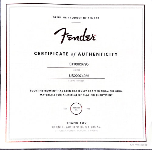 Used Fender American Ultra Stratocaster HSS (2022) - Cobra Blue #74255 with Original Hard Case