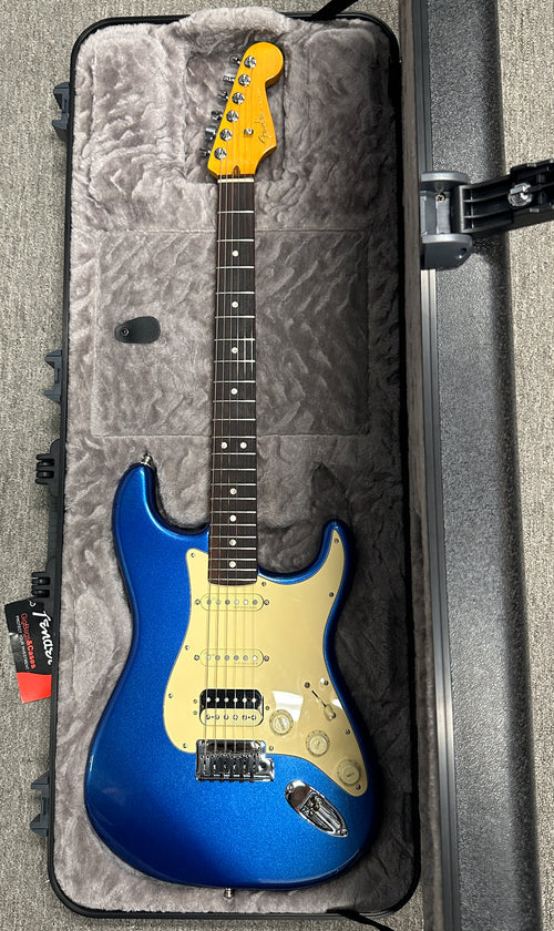 Used Fender American Ultra Stratocaster HSS (2022) - Cobra Blue #74255 with Original Hard Case
