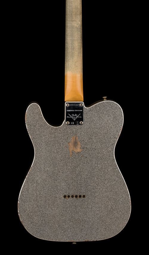 Used Fender Custom Shop LTD 1961 Telecaster Relic (2023) - Aged Silver Sparkle #71167 with Original Hard Case