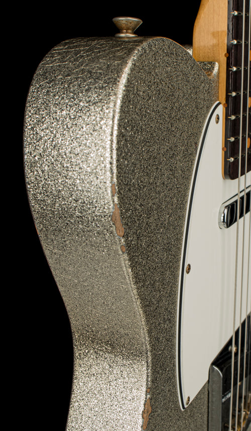 Used Fender Custom Shop LTD 1961 Telecaster Relic (2023) - Aged Silver Sparkle #71167 with Original Hard Case