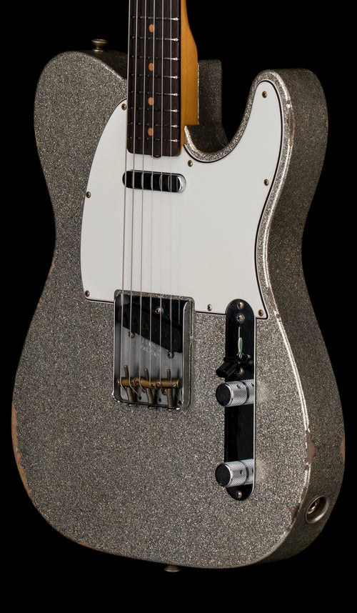 Used Fender Custom Shop LTD 1961 Telecaster Relic (2023) - Aged Silver Sparkle #71167 with Original Hard Case
