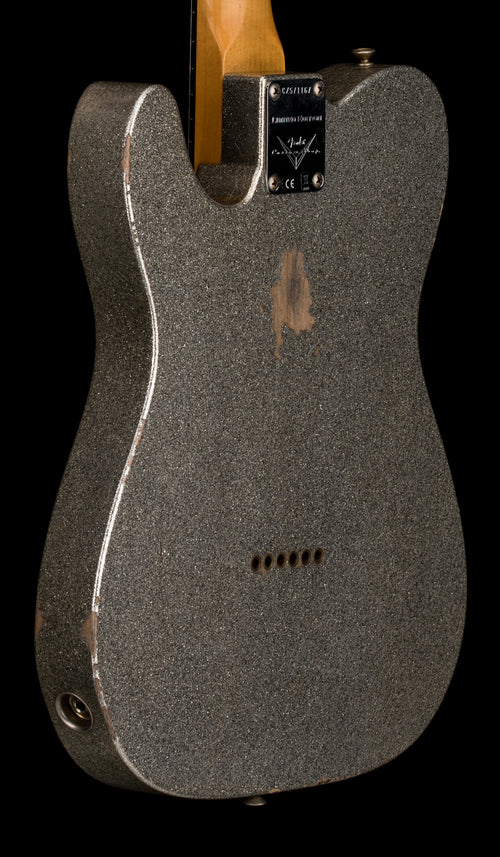 Used Fender Custom Shop LTD 1961 Telecaster Relic (2023) - Aged Silver Sparkle #71167 with Original Hard Case