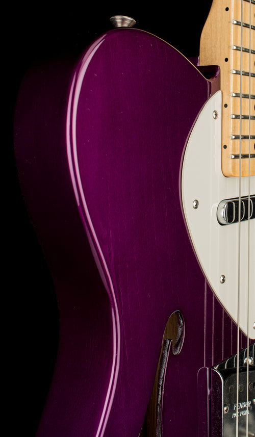 Used Fender Custom Shop Wildwood 1955 Thinline Tele (2021) - Candy Apple Purple #13383 with Original Hard Case