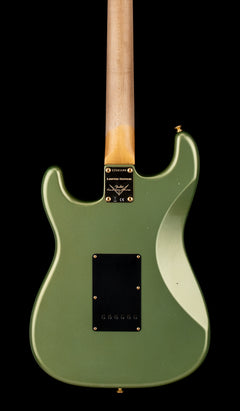 Fender Custom Shop Limited Edition 1965 Dual-Mag Stratocaster Journeyman Relic with Closet Classic Hardware - Aged Sage Green Metallic #81680