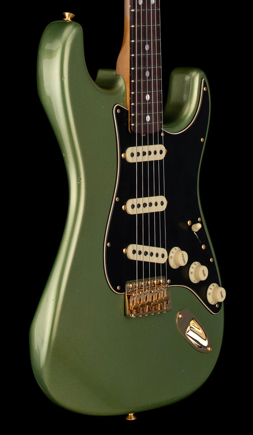 Fender Custom Shop Limited Edition 1965 Dual-Mag Stratocaster Journeyman Relic with Closet Classic Hardware - Aged Sage Green Metallic #81680