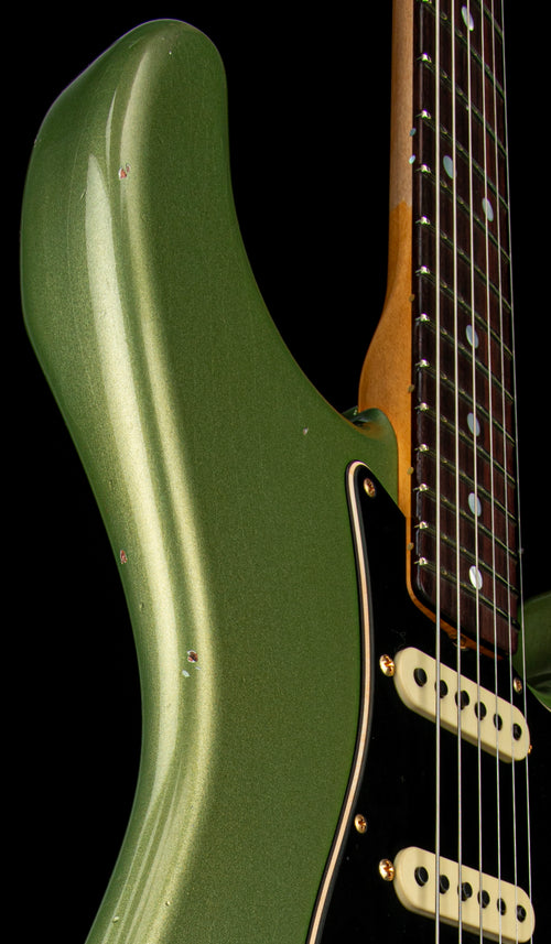 Fender Custom Shop Limited Edition 1965 Dual-Mag Stratocaster Journeyman Relic with Closet Classic Hardware - Aged Sage Green Metallic #81680