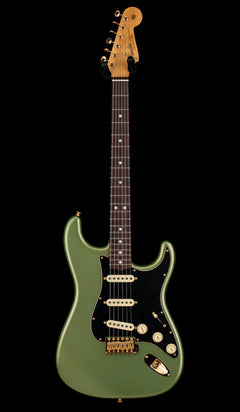 Fender Custom Shop Limited Edition 1965 Dual-Mag Stratocaster Journeyman Relic with Closet Classic Hardware - Aged Sage Green Metallic #81680