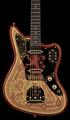 Used Fender Custom Shop Game of Thrones House Lannister Jaguar (2019) - Burnt Crimson & Lannister Gold #HL-05 with Original Hard Case