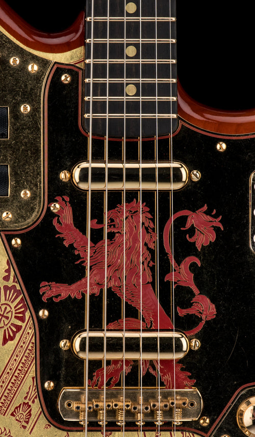 Used Fender Custom Shop Game of Thrones House Lannister Jaguar (2019) - Burnt Crimson & Lannister Gold #HL-05 with Original Hard Case