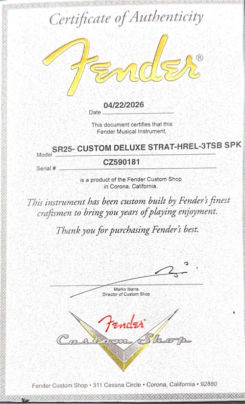 Fender Custom Shop Custom Deluxe Stratocaster Heavy Relic - 3-Tone Sunburst Sparkle #90181